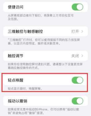 吉林苹果授权维修站分享iPhone轻点无法唤醒怎么办 